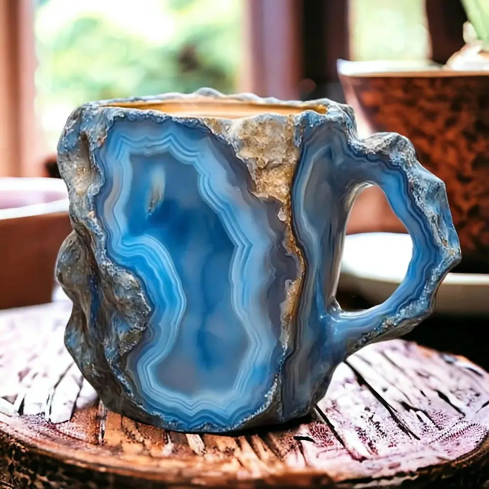 3Dデザインマグ - 水晶ミネラルコーヒーマグ