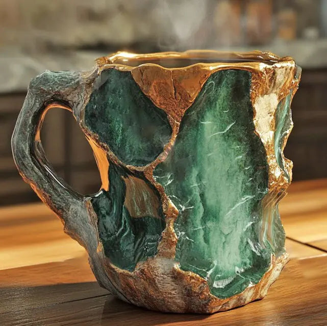 3Dデザインマグ - 水晶ミネラルコーヒーマグ